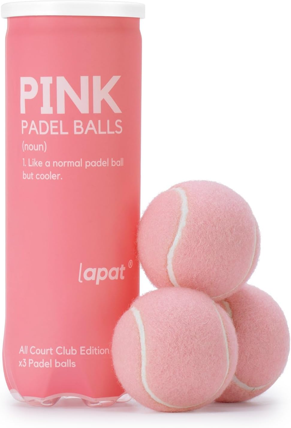 LAPAT Padel Balls - Single can w 3 Balls - Pro Quality - Paddle Tennis