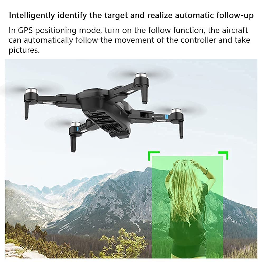 Quadcopter with Brushless Motor Foldable GPS Drone with 8K UHD Camera for Adults Auto Return Home Follow Me 25 Minutes Flight Time Long Control Range (4K HD dual camera)