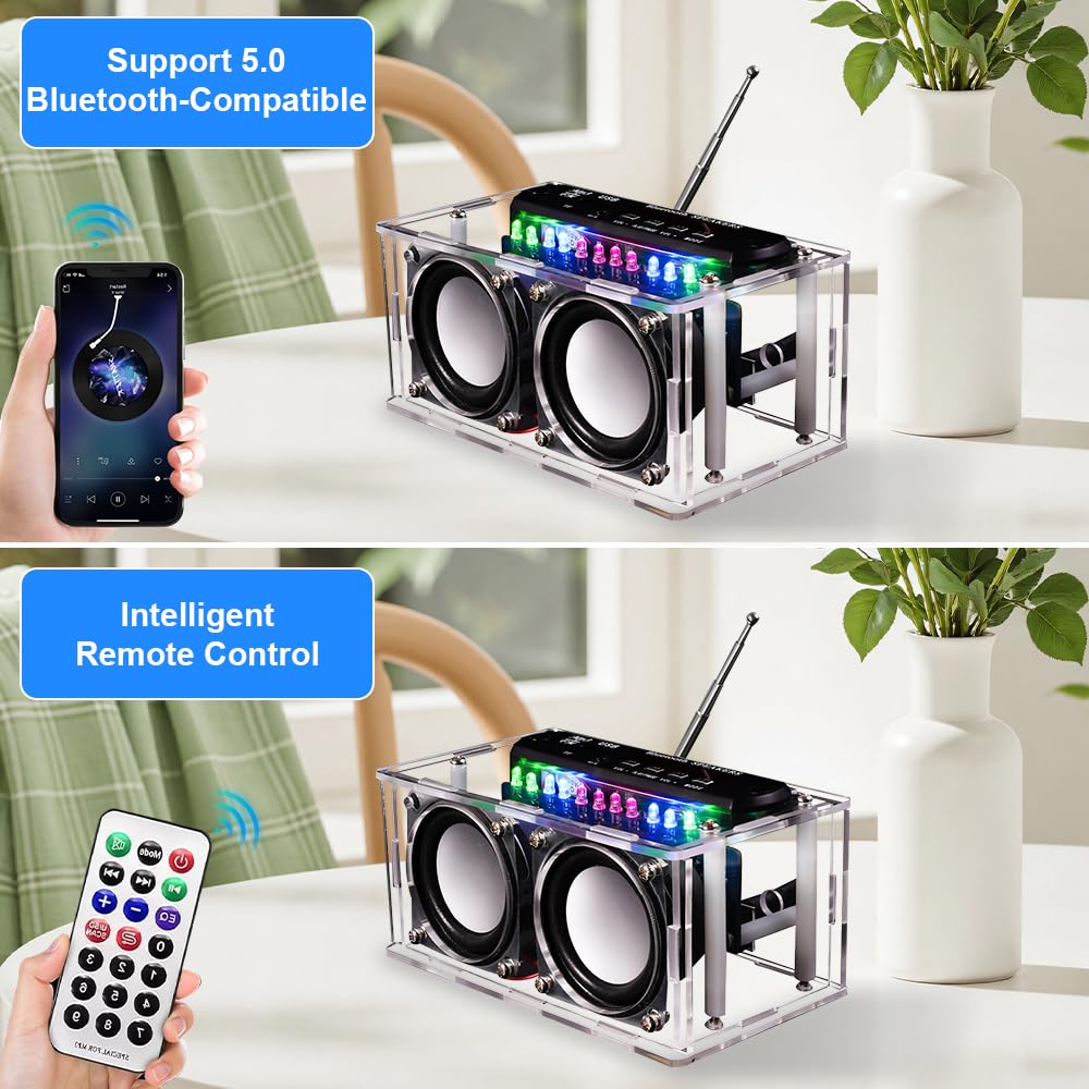 DIY FM Radio 87.5-108MHZ Bluetooth Speaker Kit DIY Soldering Project Practice Electronic Kit Solder Assembly U Disk TF - 44