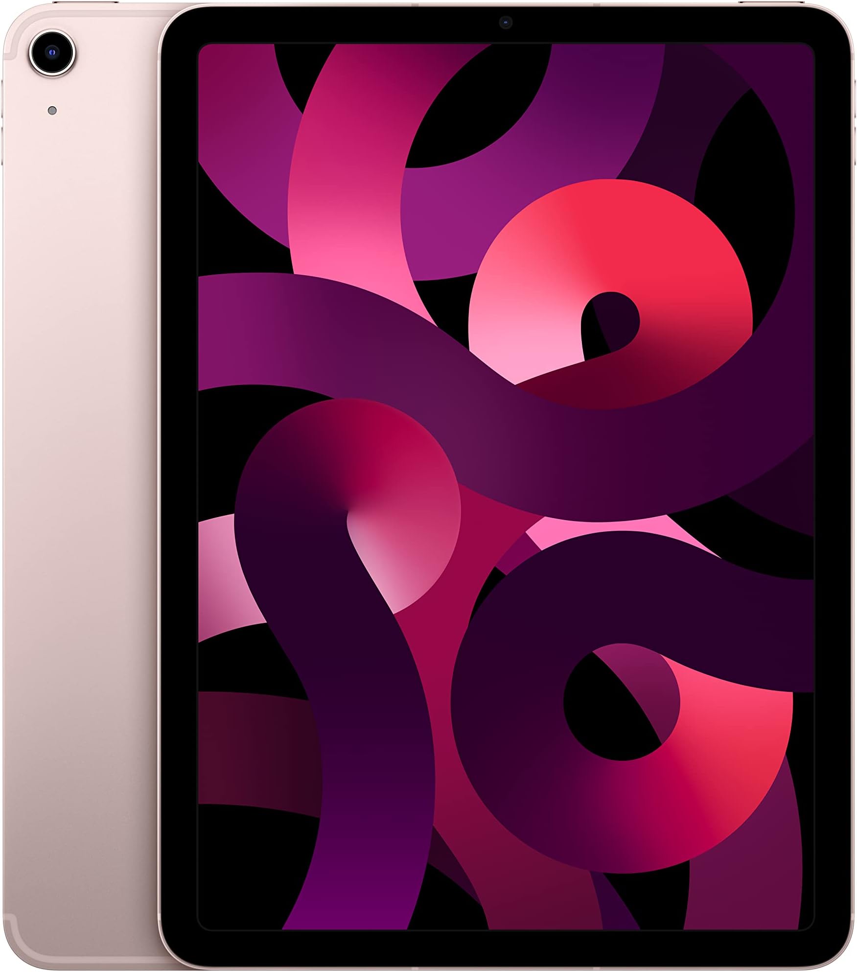 Apple iPad Air (5th Generation): with M1 chip, 10.9-inch Liquid Retina Display, 256GB, Wi-Fi 6 + 5G Cellular, 12MP front/12MP Back Camera, Touch ID, All-Day Battery Life – Pink