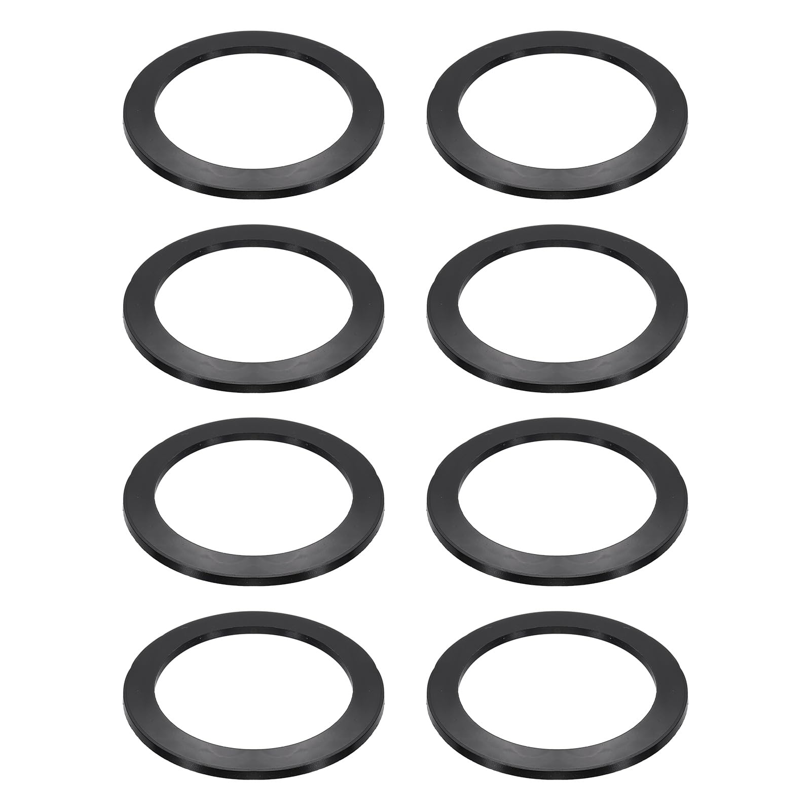 sourcing map 8 Pcs Flat Rubber Washers, 54mm/2.13" Rubber O Ring Seals Gasket Washers for 2 1/8 Inch Drain Pipe Sink Drains for Seals Repair Shower Hose Faucet Shower Head, Black
