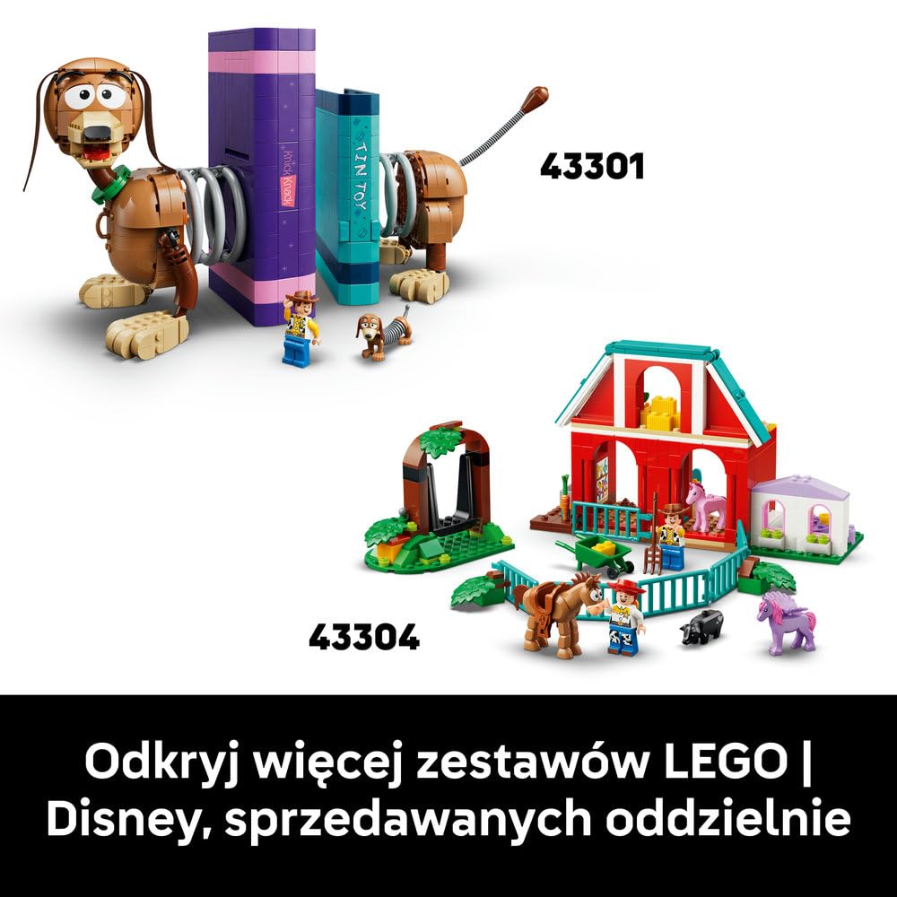 LEGO Disney Toy Story Cienki — podpórki pod książki 43301 | Podpórki pod książki, model kolekcjonerski, prezent dla fana Toy Story, 1311 elementów