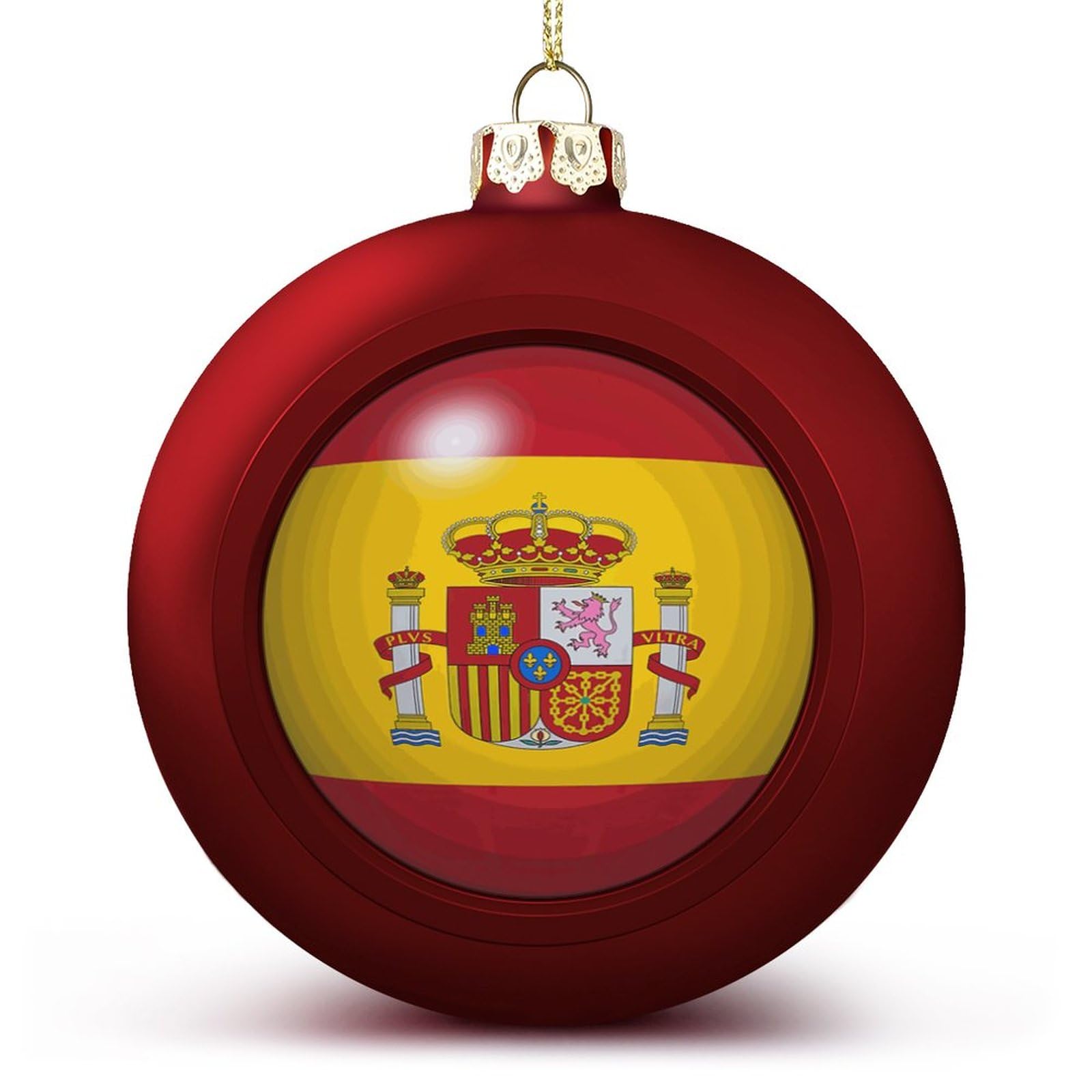 Luijorgy Boys Spain_ National Flag Ball Ornaments, Flag Ball Ornaments For Christmas Tree Decoration, Red Christmas Ball Ornament Xmas Baubles For Kids Friends