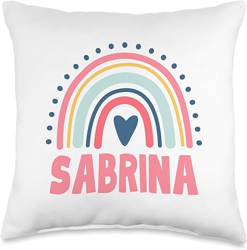 Miniatura 4 de Sabrina Name Custom Woman Myth Legend Pink Birthday Party Throw Pillow, 18x18, Multicolor