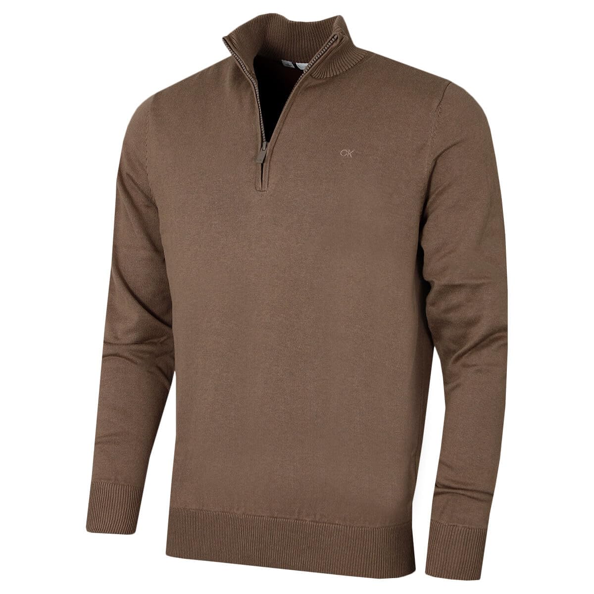 Calvin Klein Mens Campus 1/2 Zip Sweater - Mink - XXXXL