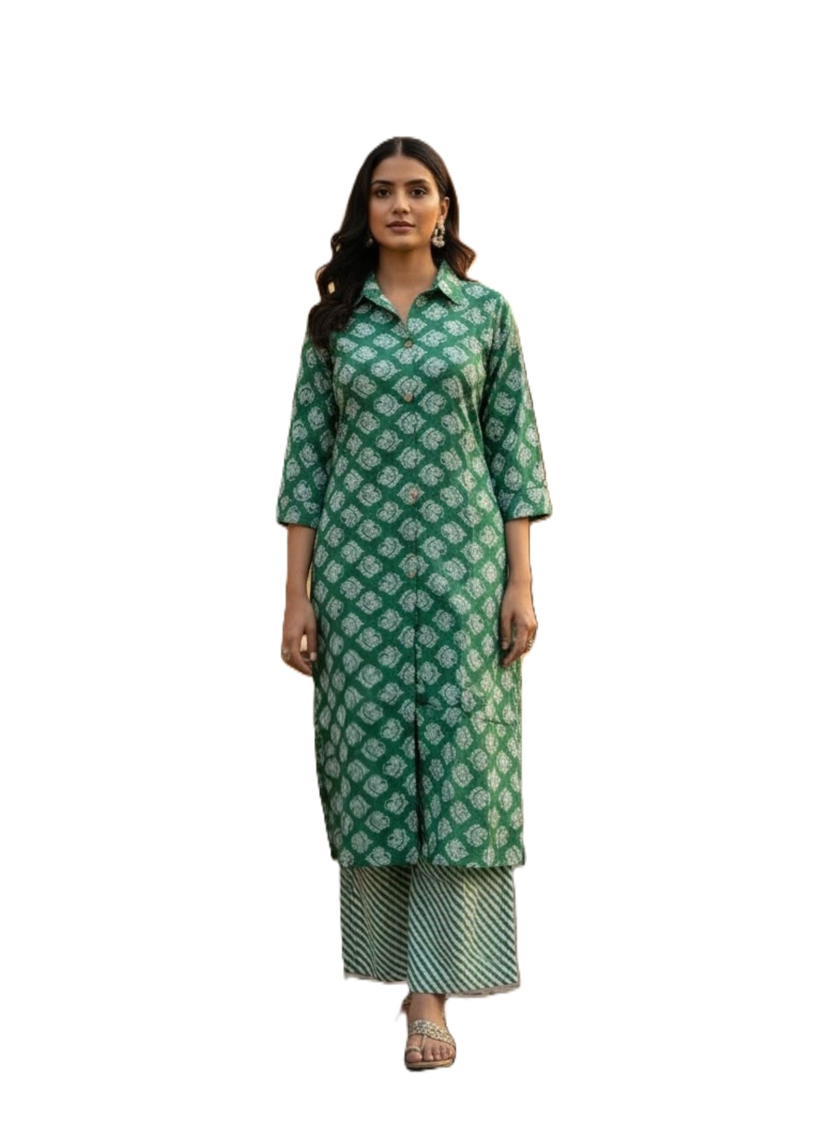 Asmeriyo Indo Western Long Kurti Set Printed Designer
