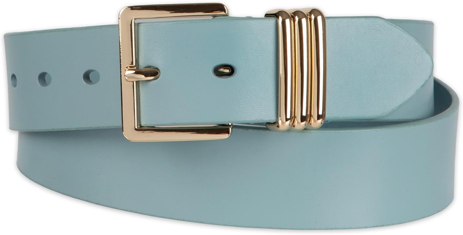 Tommy Hilfiger Women's Casual Genuine Leather Triple Metal Loop Belt for Jeans, Trousers and Dresses