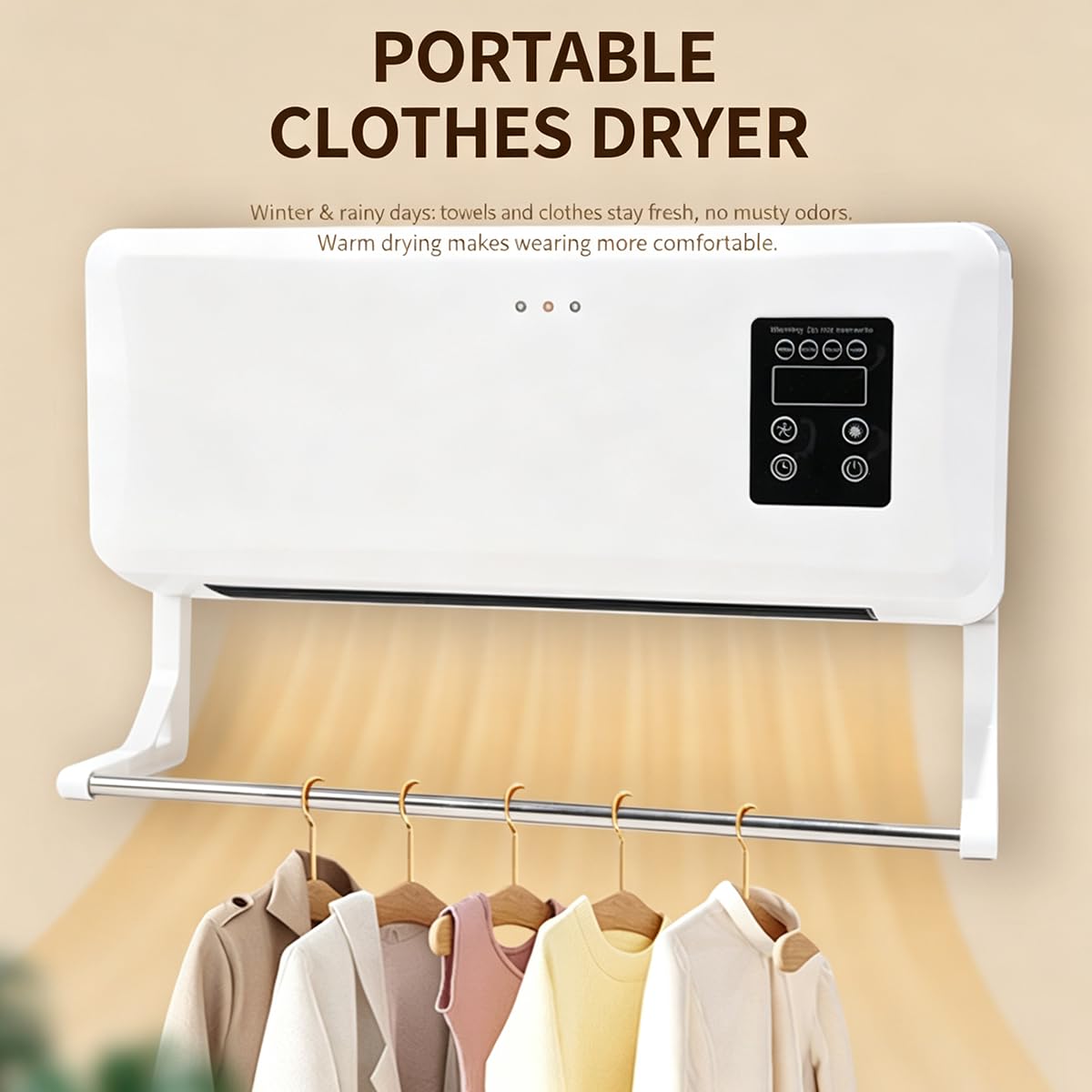 Condizionatore Portatile, Condizionatore A Parete, 2 In 1 Con Riscaldamento E Raffreddamento, Senza Unità Esterna, Mini Raffrescatore A Parete Da 1500 W