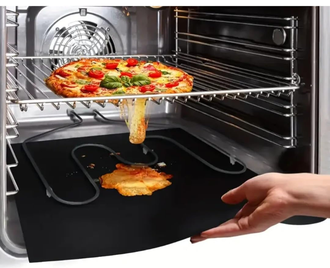 Tappetino in Silicone per Forno, 2 pezzi 30X35 cm Tappetino Forno Riutilizzabile, Tappetino Silicone Forno Calore fino a 260°C, Ideali per BBQ Carne Pesce e Verdure