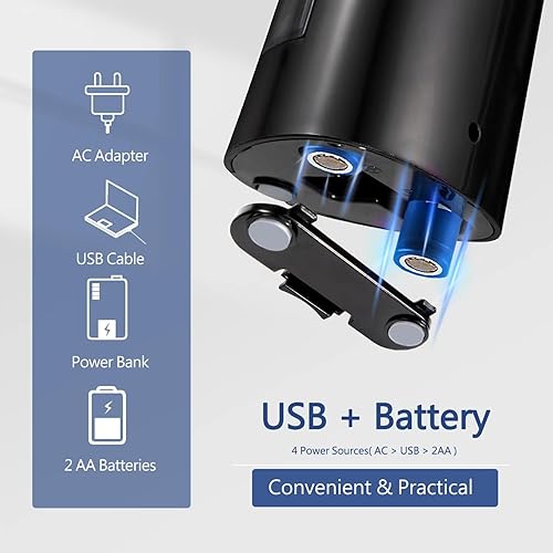 Miniatura 4 de Sacapuntas eléctrico, alimentado por USB, pequeño, portátil, para lápices NO.2 de 0.315 a 0.315 pulgadas para el hogar, oficina, 3 opciones de