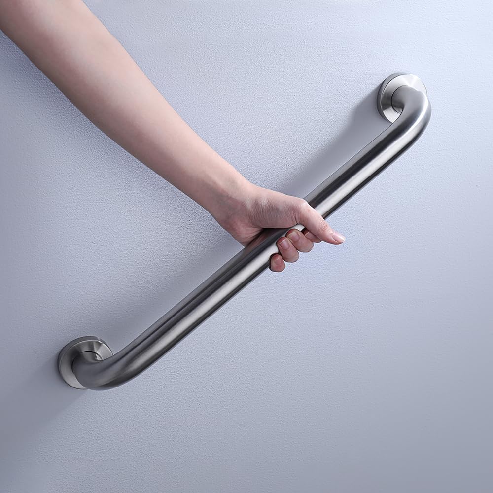 Decaura Anti Slip Shower Grab Bars, Grab Bars for Bathtubs and Showers, Stainless Steel Grab Bar for Bathroom Wall, Safety Shower Handle for Handicap Senior Child 18-inch x 1.25" Diameter