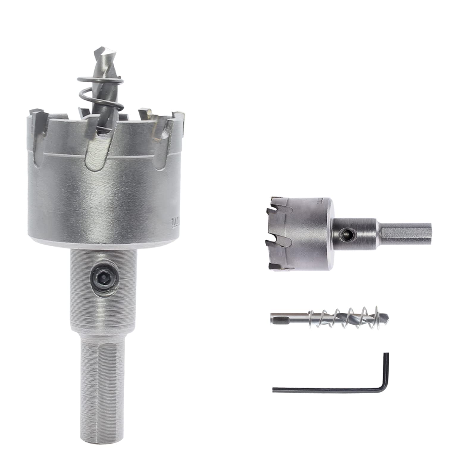 1 3/8" (35mm) TCT Carbide Hole Saw, Metal Hole Cutter Drill Bit Steel Hole Saw Tungsten Carbide Hole Saw Arbor for Plastic Pipe Wood Stainless Steel