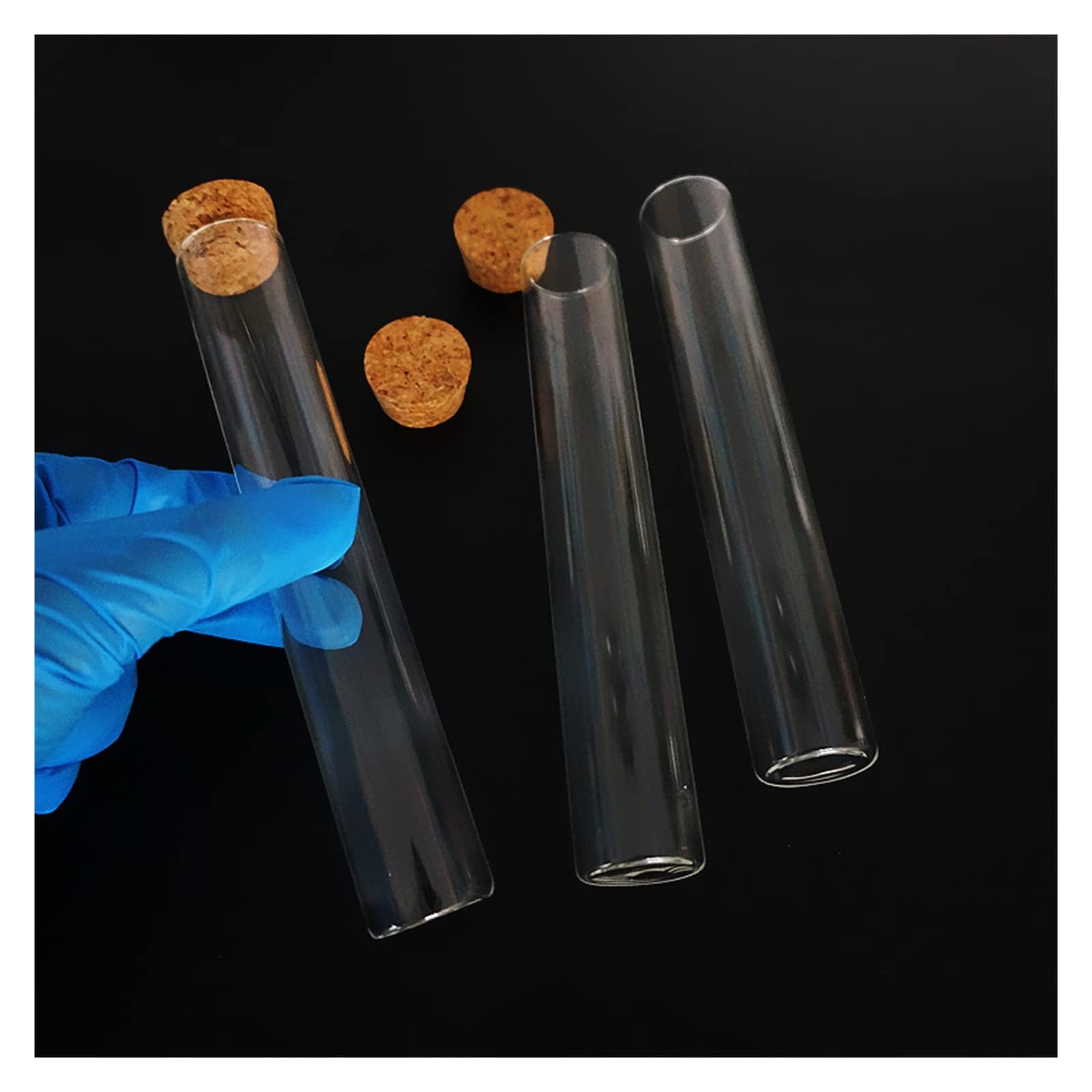 YYJzsw 24 sztuk/partia 25x150mm jasne płaskie dno szklane probówki z korkami materiały laboratoryjne