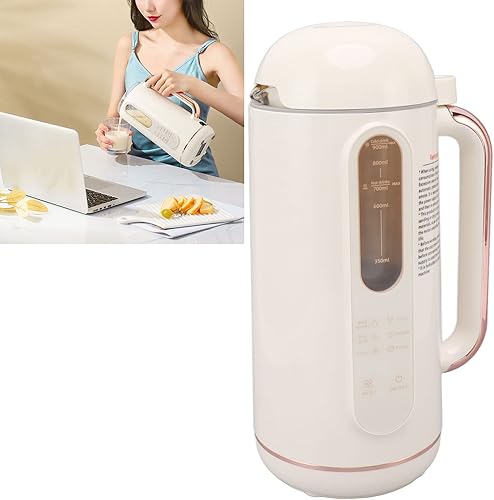 Miniatura 3 de Yctze Máquina de leche de soja, mezcladora automática de leche de soja, mezcladora automática de alta velocidad, color blanco cremoso, fabricante de