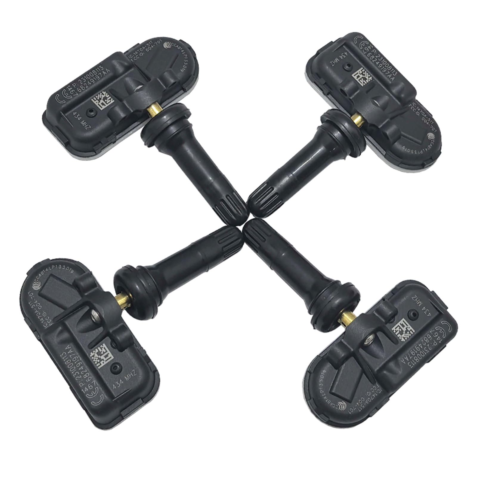 System monitorowania ciśnienia w oponach dla Jeep Cherokee (wszystkie modele) 2014-2018 Czujnik ciśnienia w oponach TPMS 433MHZ 68249197AA 68157568AA | 4 szt