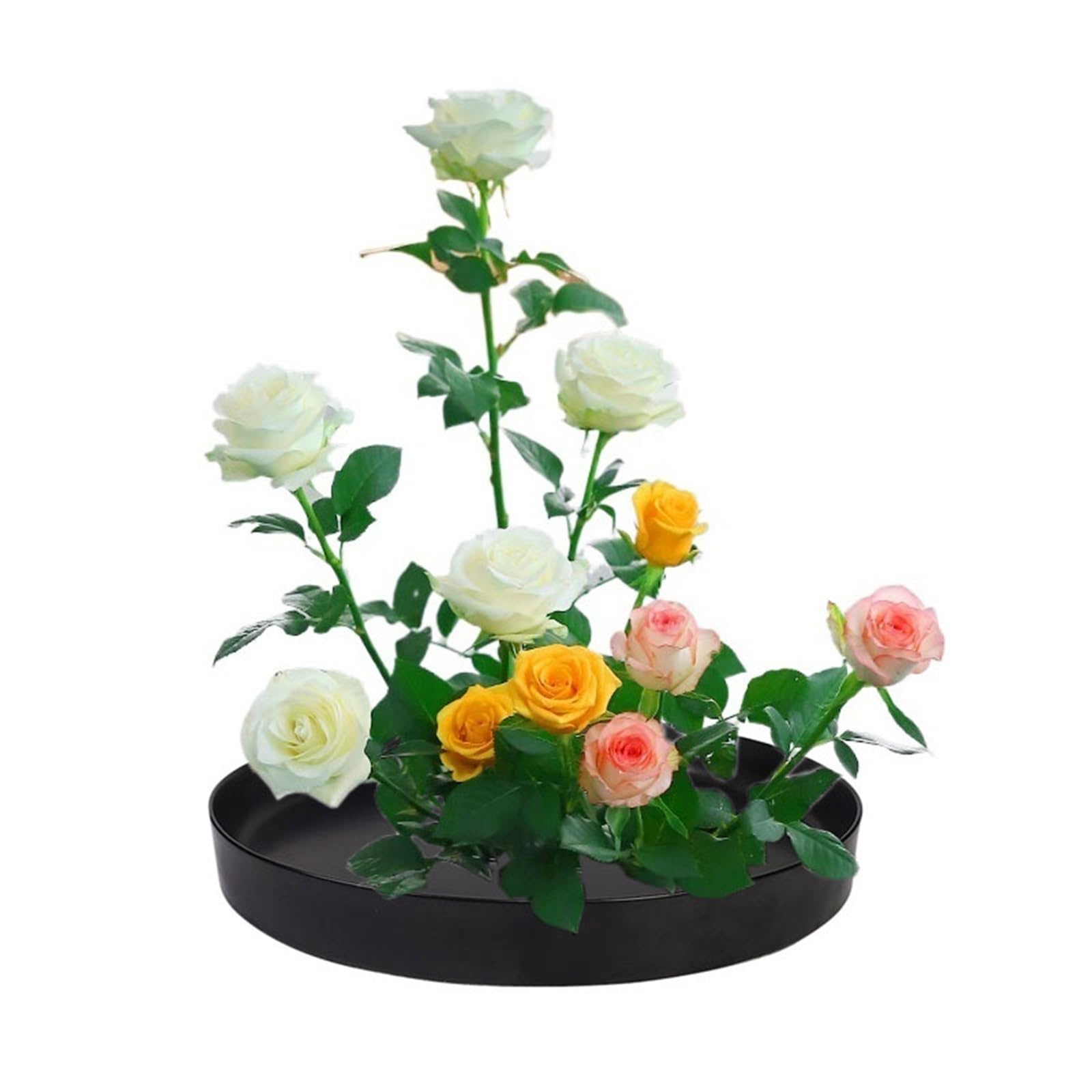 Bandeja decorativa redonda flor grande decoración platillo