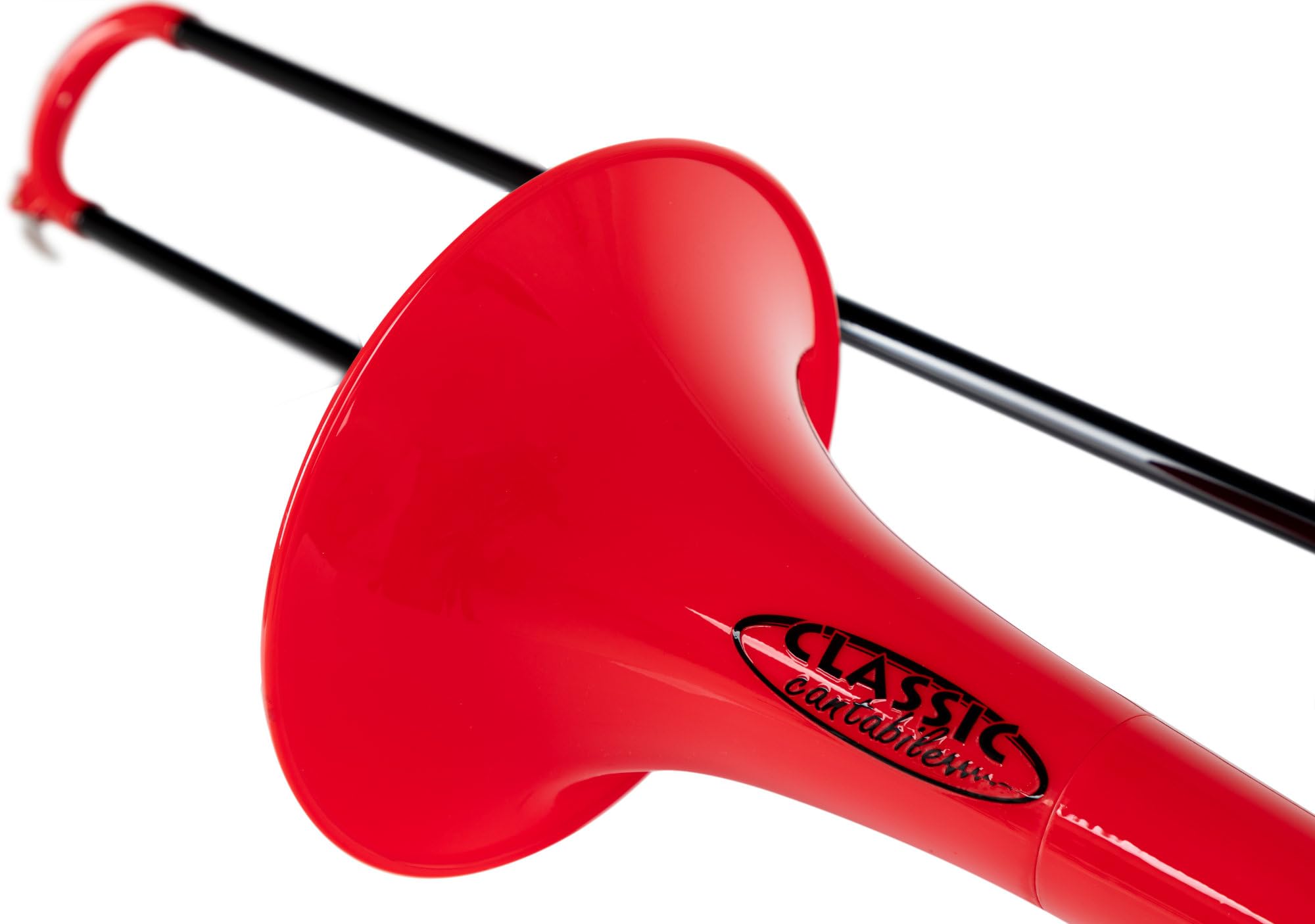 Classic Cantabile MardiBrass Trombone Ténor en ABS - Accord Bb - Coulisse en Fibre de Verre - 660g léger - Perçage : 12 mm - avec Embouchure et Housse - rouge