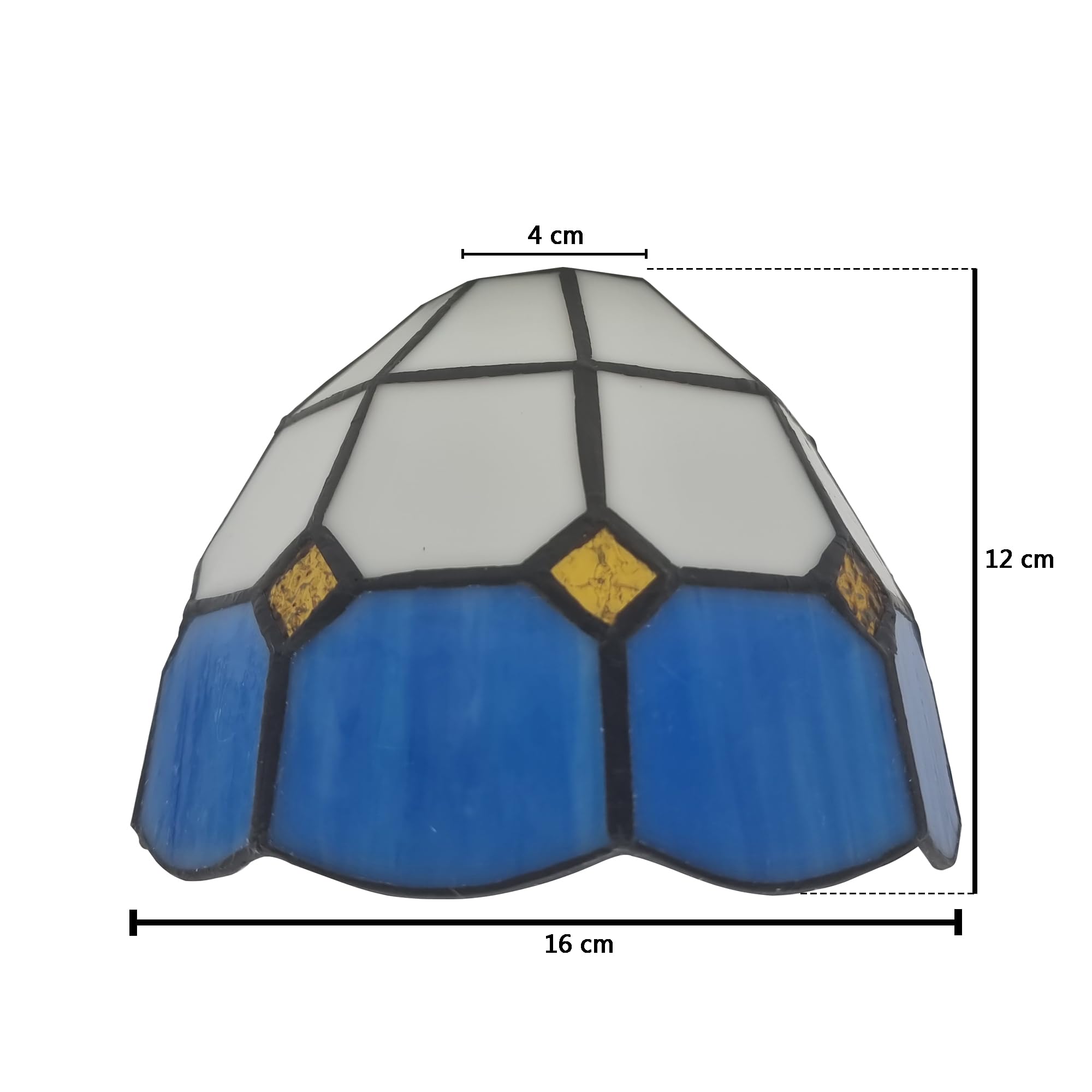 DC VOLTAGE Tiffany Glass Shades Stained Glass Lamp Shade 16cm Blue and  White Fan Shades Wall Lamp Pendant lamp Replacement Shades (Style 5) –  BigaMart, image size:2000x2000