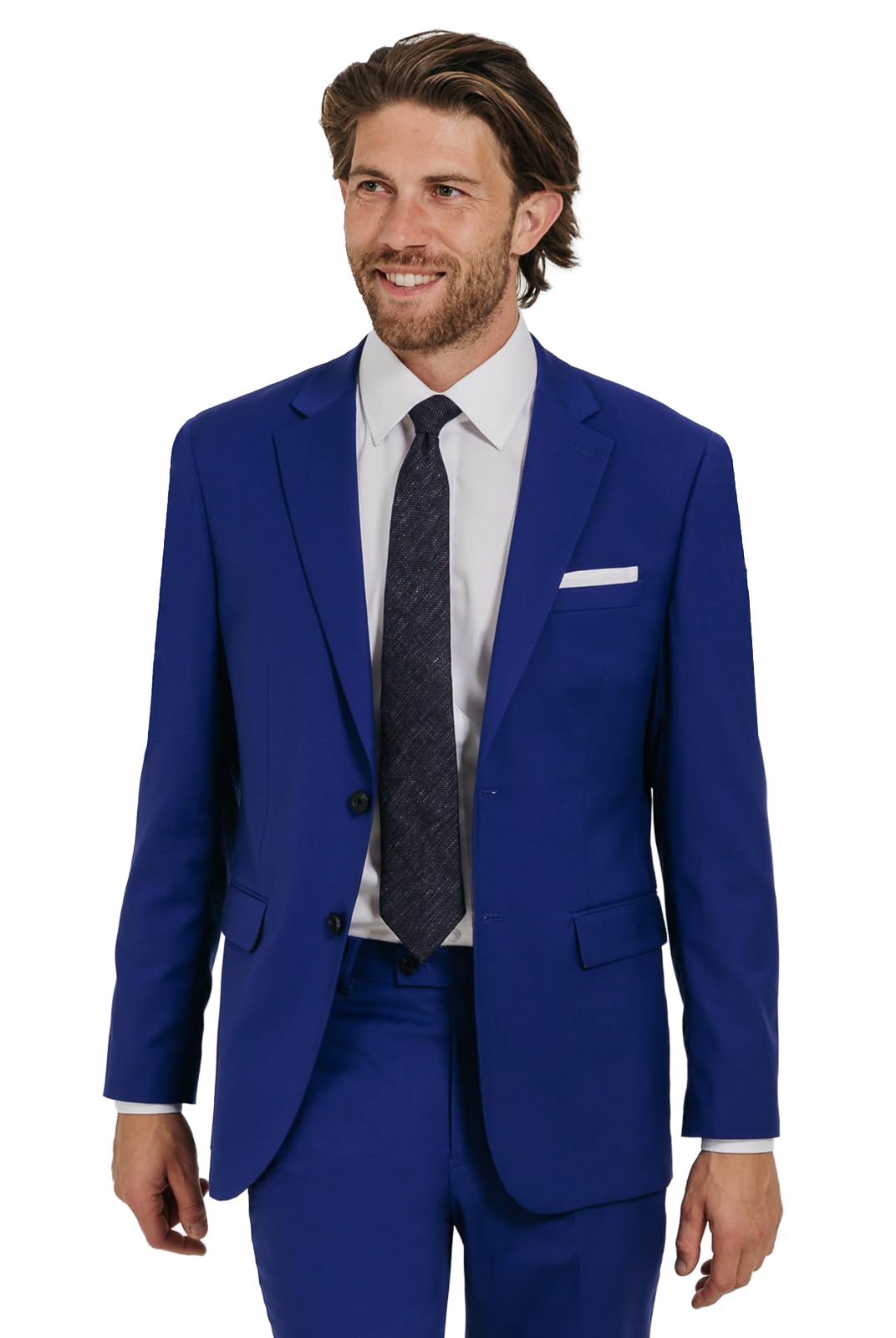 Dobell Mens Bright Blue Suit Jacket Regular Fit-44R