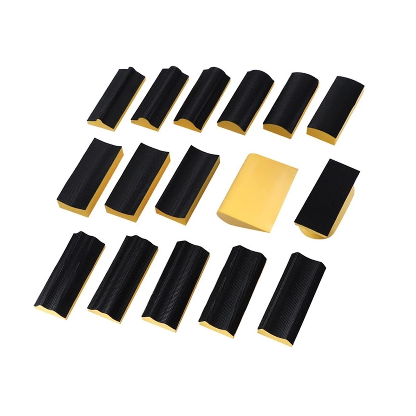 16 piezas de almohadilla de lijado con forma de bloque de lijado manual, disco de lijado, esponja de pulido for papel de lija con gancho y bucle, herramientas abrasivas