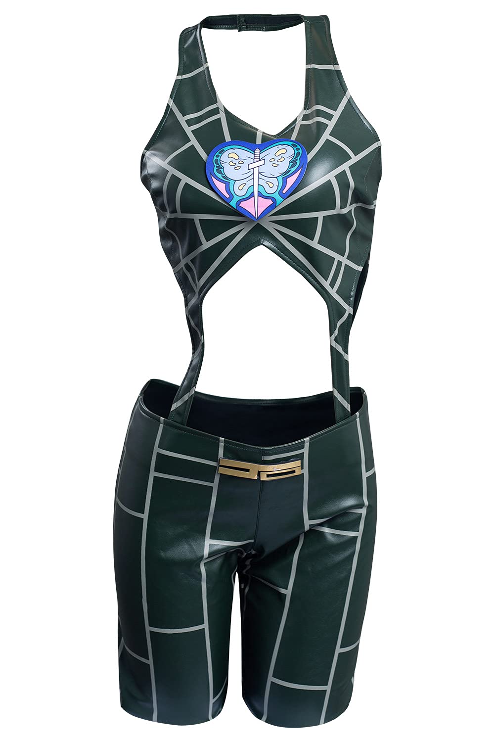 CosplayCos Jolyne Cujoh Cosplay Costume Jolyne Vest Shirt Jumpsuit Bodysuit Outfit Suit Set