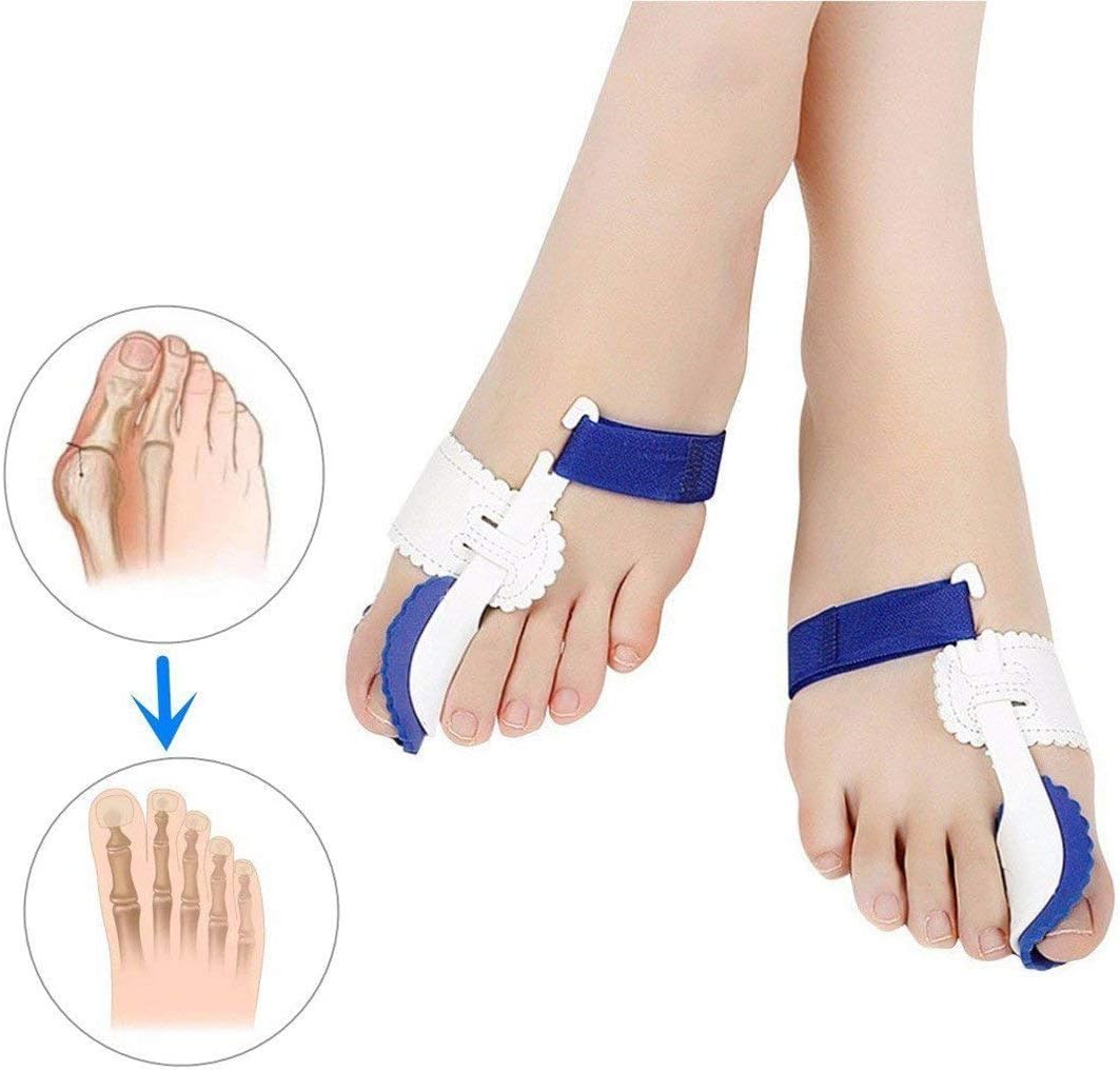 7Pcs Bunion Corrector Adjustable Splint Night Time Soft Gel for Bunion Relief, Bunion Corrector and Bunion Relief Protector Brace Kit for Big Toes, Bunion Pads, Toe Straightener, Toe Separators