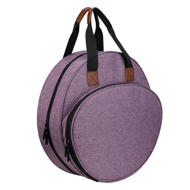 EXCEART Sac de broderie portable pour projet de broderie et kit d'outils de point de croix - Sac fourre-tout pour artisans et amateurs de point de croix - Violet