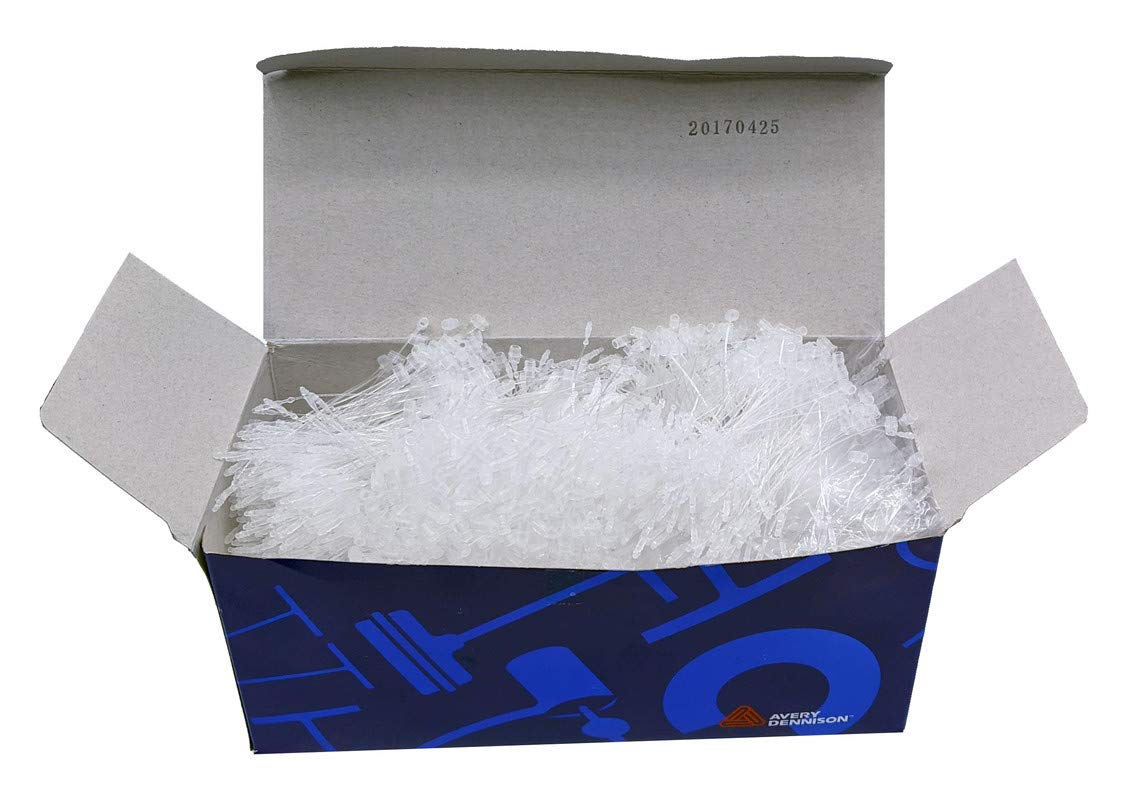 Secur-A-Tach Loop Fasteners – 3” Loop Fasteners for Hand Tagging Hard Goods – Retail & Industrial Tag Attaching – 5,000 Natural Colored Plastic Loops – No Tools or Needles Required, Installs by Hand