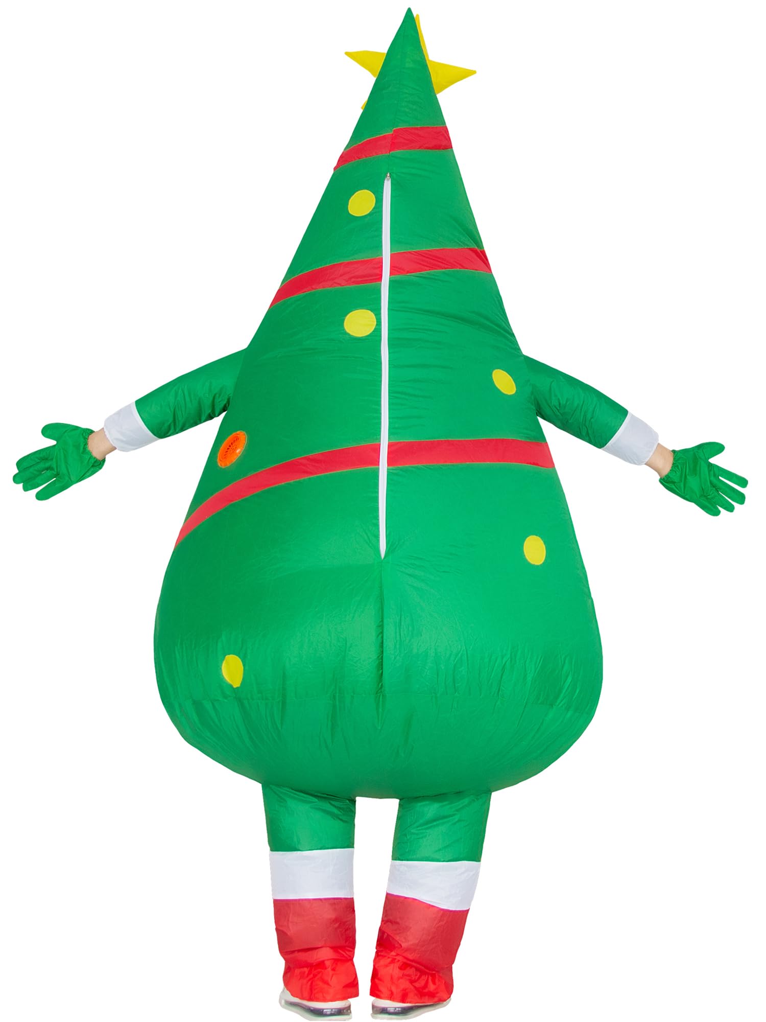 Costume gonfiabile per albero di Natale, per adulti, divertente, cosplay, festa di Natale, Verde, Large