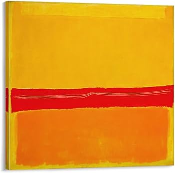 Amazon.co.jp: Mark Rothkoマークロスコ (黄に橙、赤) ポスター アート