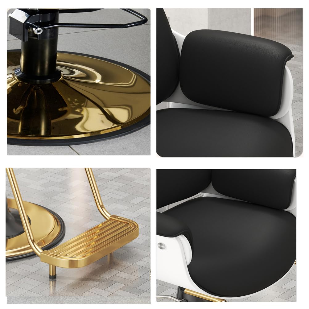 Silla de salón giratoria ajustable con bomba hidráulica resistente, equipo profesional de peluquería y spa para salones de belleza, tiendas de tatuajes y tratamientos estéticos