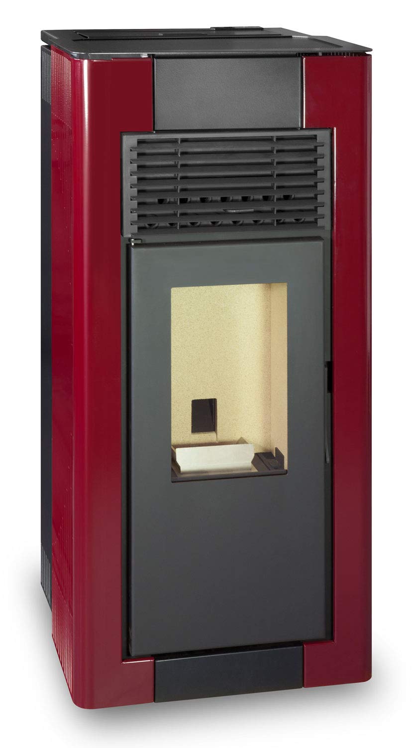 Stufa a Pellet canalizzabile Lyra 12 kW, Colore: Rosso Imperiale