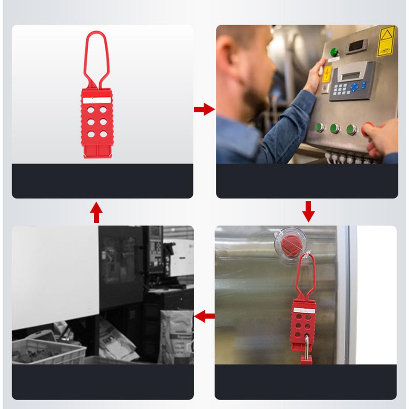 Kit de Etiquetado de Bloqueo de 47 Piezas, Cerraduras de Seguridad Industrial con Etiquetas de Seguridad para Equipos Eléctricos, Mantenimiento Mecánico y de Tuberías