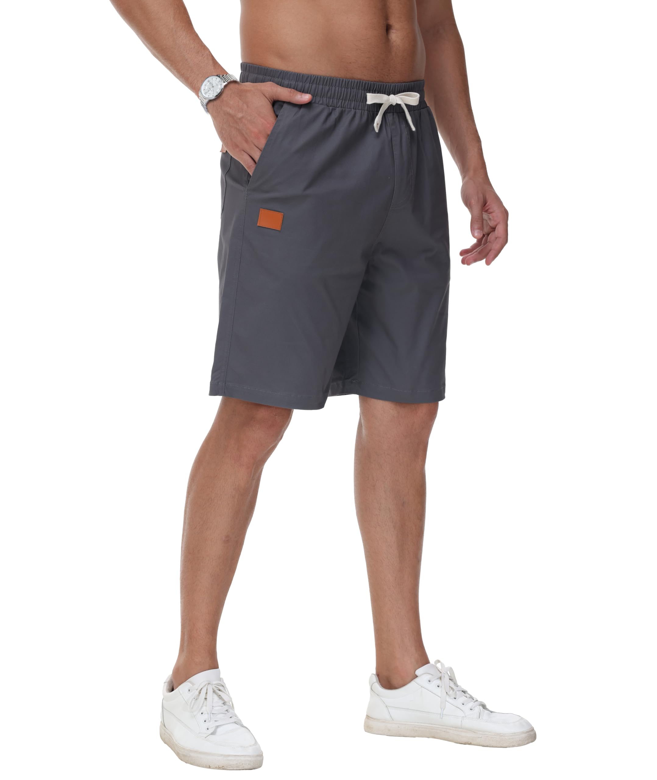 Djtnzdm Pantalones Cortos Hombre Verano Algodon Pantalón Corto Hombre Deportivo Casual Bermudas Hombre Shorts con Bolsillo
