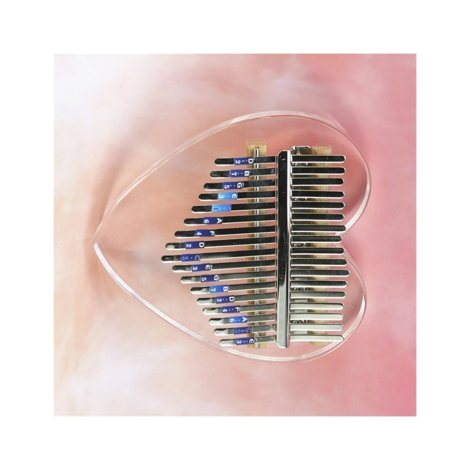 Anfänger Kalimba Liebesstil Daumenklavier Kalimba 17 Töne Anfänger Acryl buntes Kalimba-Fingerklavier