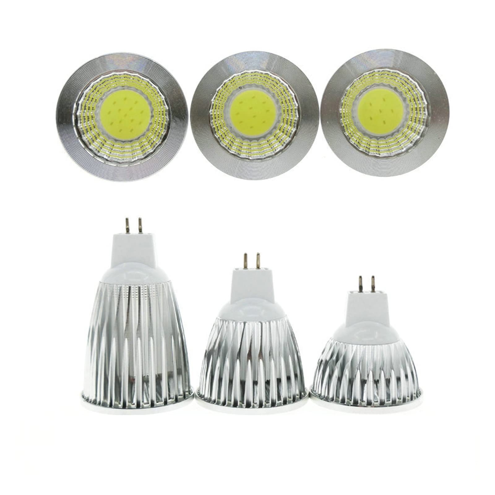 10 sztuk Super jasna żarówka LED GU10 9W 12W 15W 220V lampa LED MR16 COB możliwość przyciemniania 12V reflektory led ciepły/zimny biały oświetlenie Lucky (Color : Warm White -No, Size : GU10
