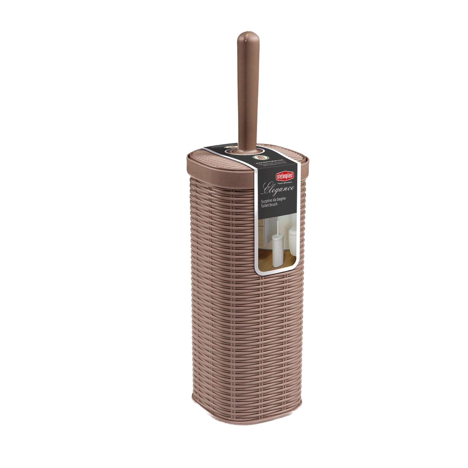 Stefanplast Toilet Brush Elegance 11,5x11,5x40cm in Dove Grey, 11.5 x 11.5 x 40 cm