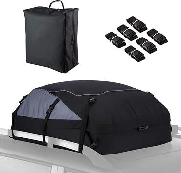 Cargo Bag Rooftop - Car Roof Bag Large, Car Roof Bag Waterproof | Car Luggage Bag 600d Outdoor SUV Foldable - Driving Equipment Roof Bag, Car Roof Bag Storage Carrier Rooftop Cargo Carrier