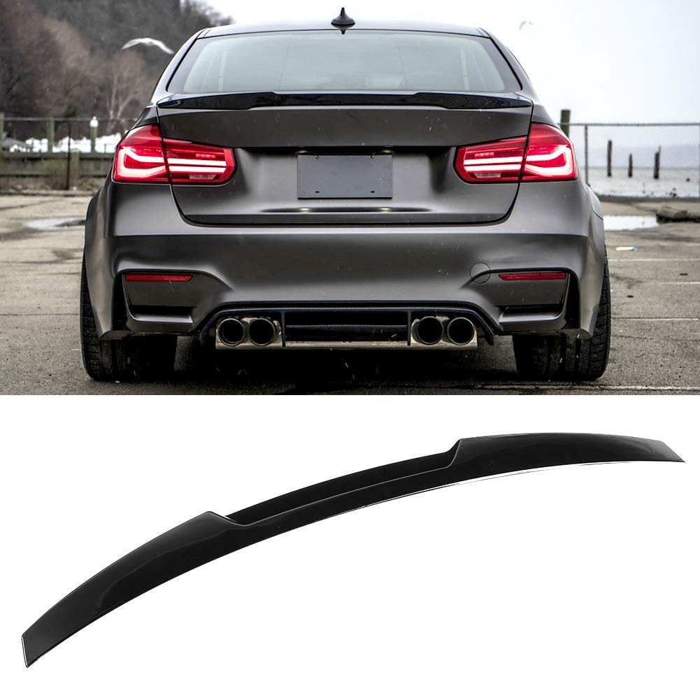 Becquet F30,Voiture Becquet Arrière pour 3 Series F30,Spoiler F30,Coffre À Lèvres F30,Spoilers Et Ailes Automobiles,pour Le Style M4,Spoiler De Couvercle De Coffre À Haut Niveau Noir Brill
