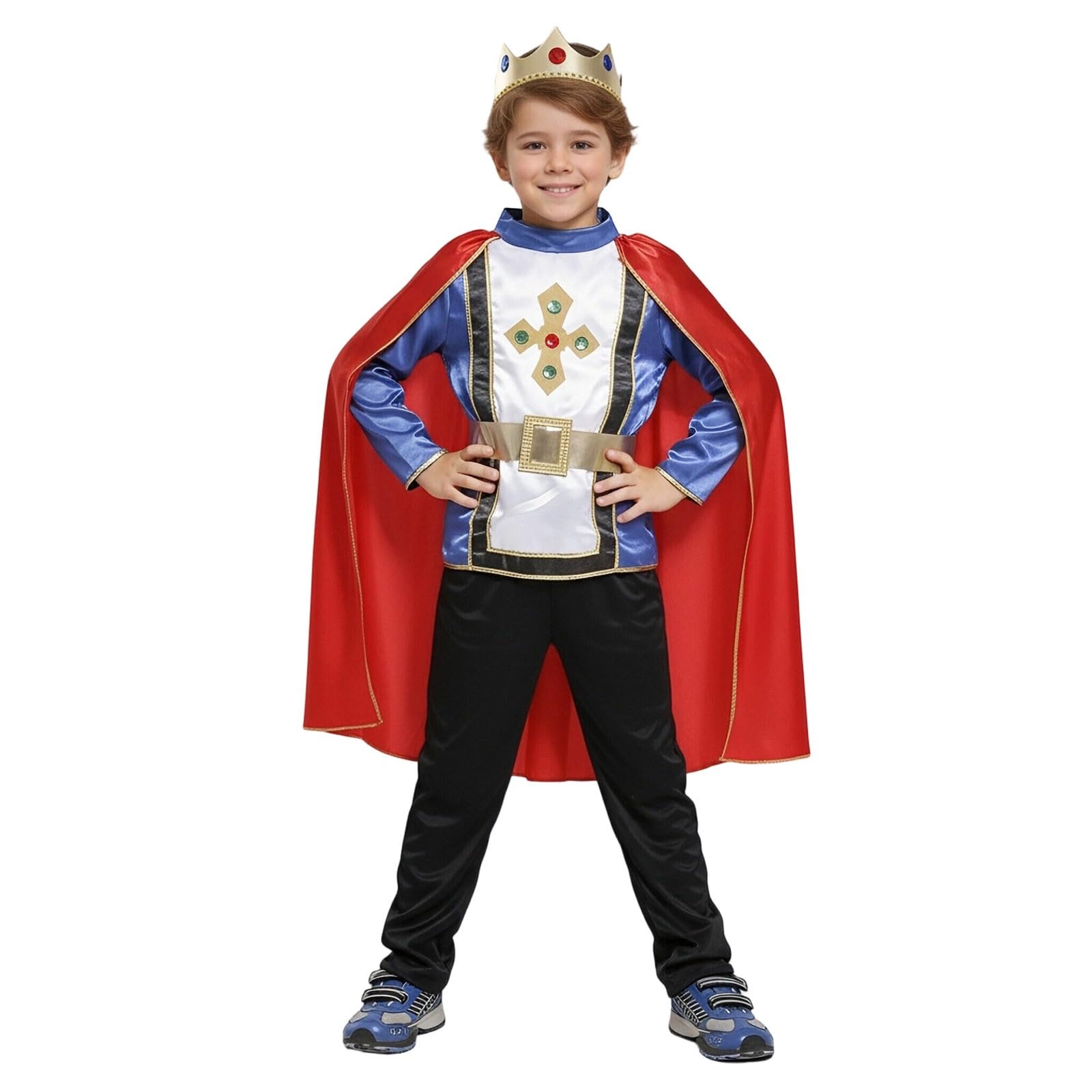 Faschingskostüme Kinder Junge König Kostüm Mittelalterliches Edelmann Fancy Dress Outfit Mit Umhang Und Zepter Für Kinder Aufwendiges Verkleidungsset Für Bühne Und Fasching Kinderkostüme Mädchen