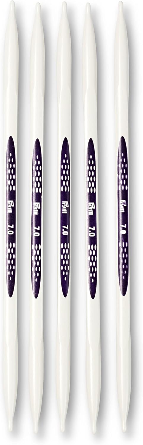 Prym Double-Pointed Knitting Needle, High-Performance Synthetic Material, Alabaster White, 22 x 4 x 1 cm