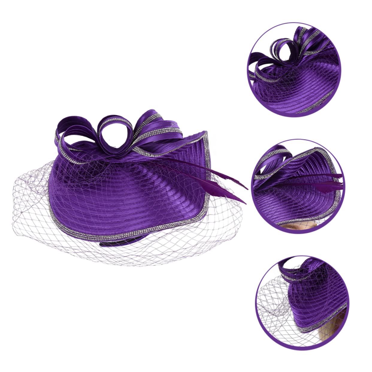 SHERCHPRY 2pezzi Fascinator Elegante per Cerimonie Cappello da tè per Eventi Accessorio Hairband Leggero e Comodo per Sposa e Occasioni Speciali