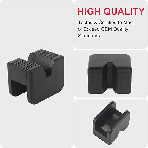 Miniatura 4 de Adaptador de almohadilla de goma, soporte universal de goma resistente, riel de marco ranurado, protector de soldaduras para suelo (4 unidades)