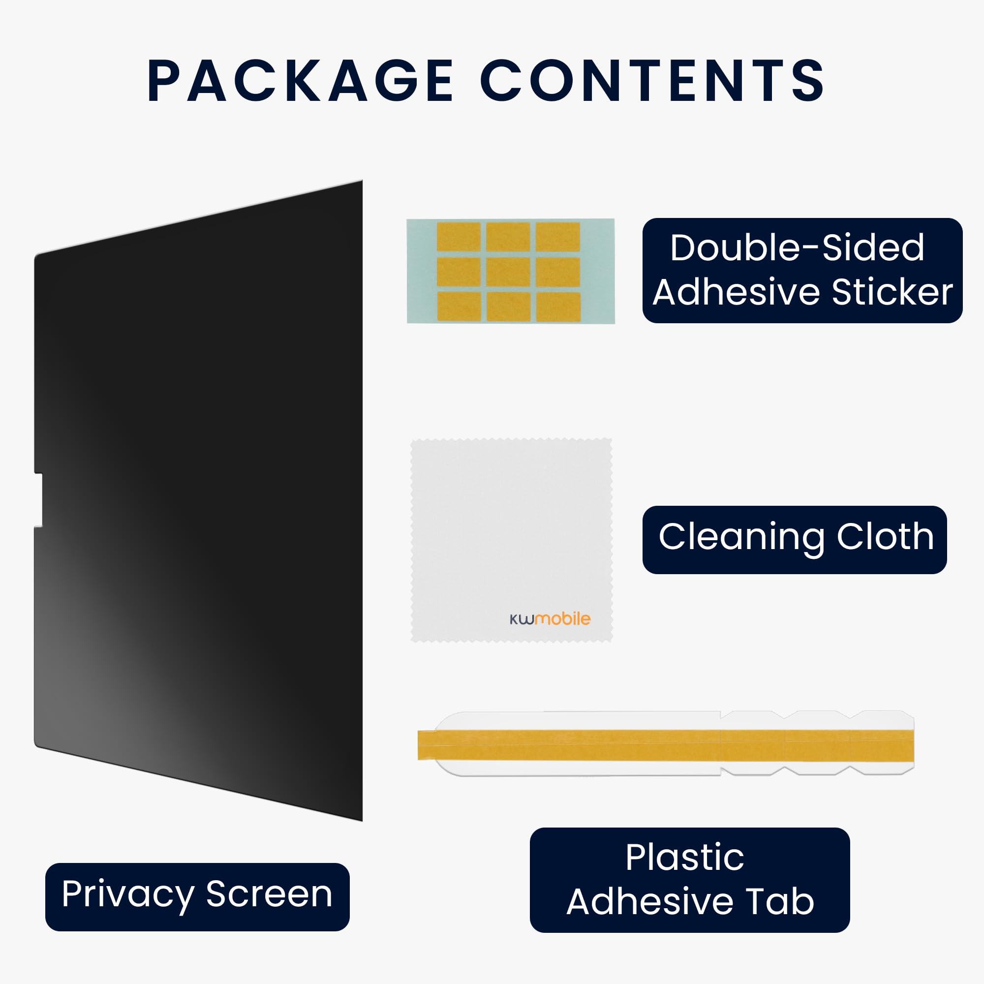 kwmobile Pellicola Privacy per Apple MacBook Air 13 M4 2025 A3240 - Privacy Screen per Laptop - Filtro Schermo Protettivo Rimovibile - Filtro Anti Luce Blu