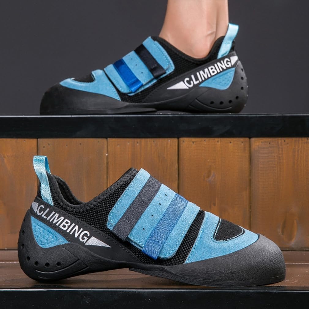 Uomo Scarpe da Arrampicata Gomma Antiscivolo Scarpe Arrampicata Leggere Traspirante Comode per Principianti