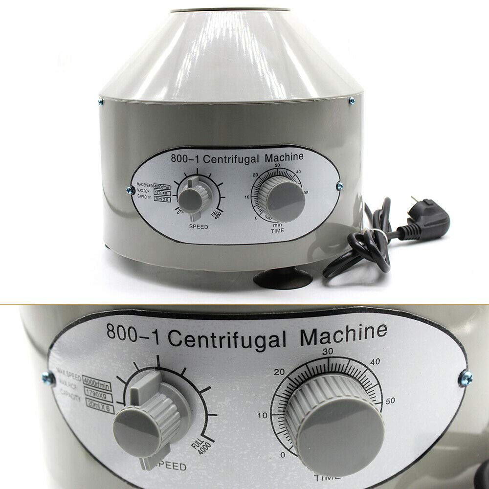 Centrífuga de mesa (6 unidades de 20 ml, 4000 rpm) con temporizador, centrífugas de laboratorio