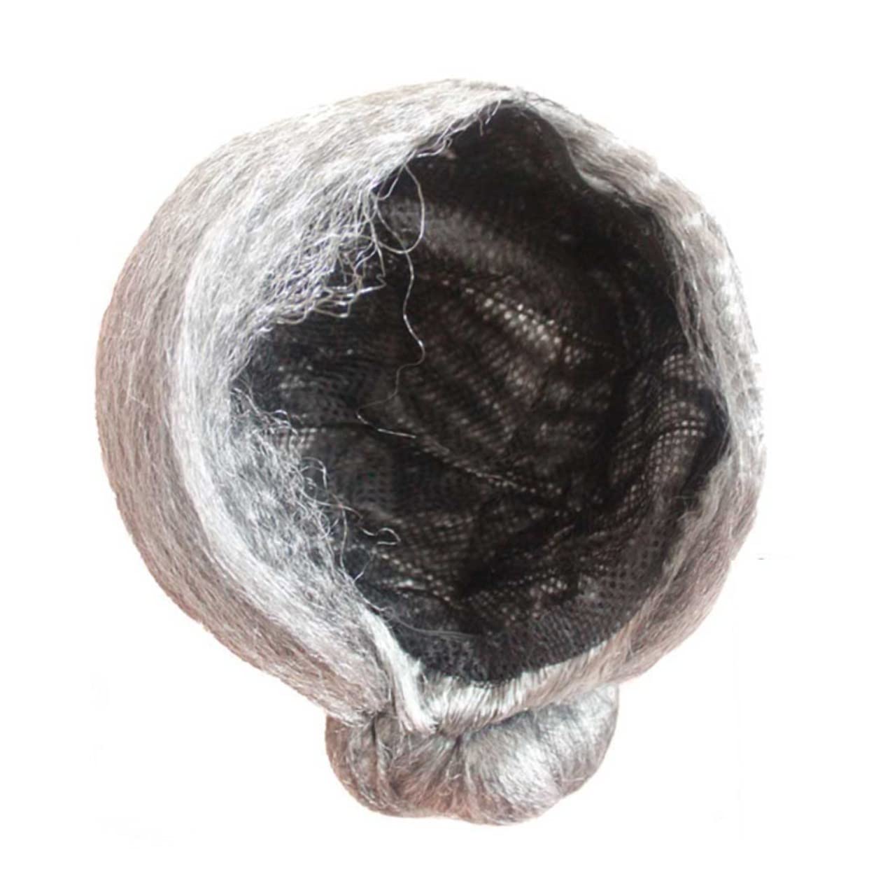 Healeved 3 Stück Graue Grandma Wig mit Dutt für Damen Bequeme Faschingsperücke aus Fasern Wiederverwendbar Geeignet für Halloween Weihnachten Cosplay und Karneval Lustiges Accessoire für