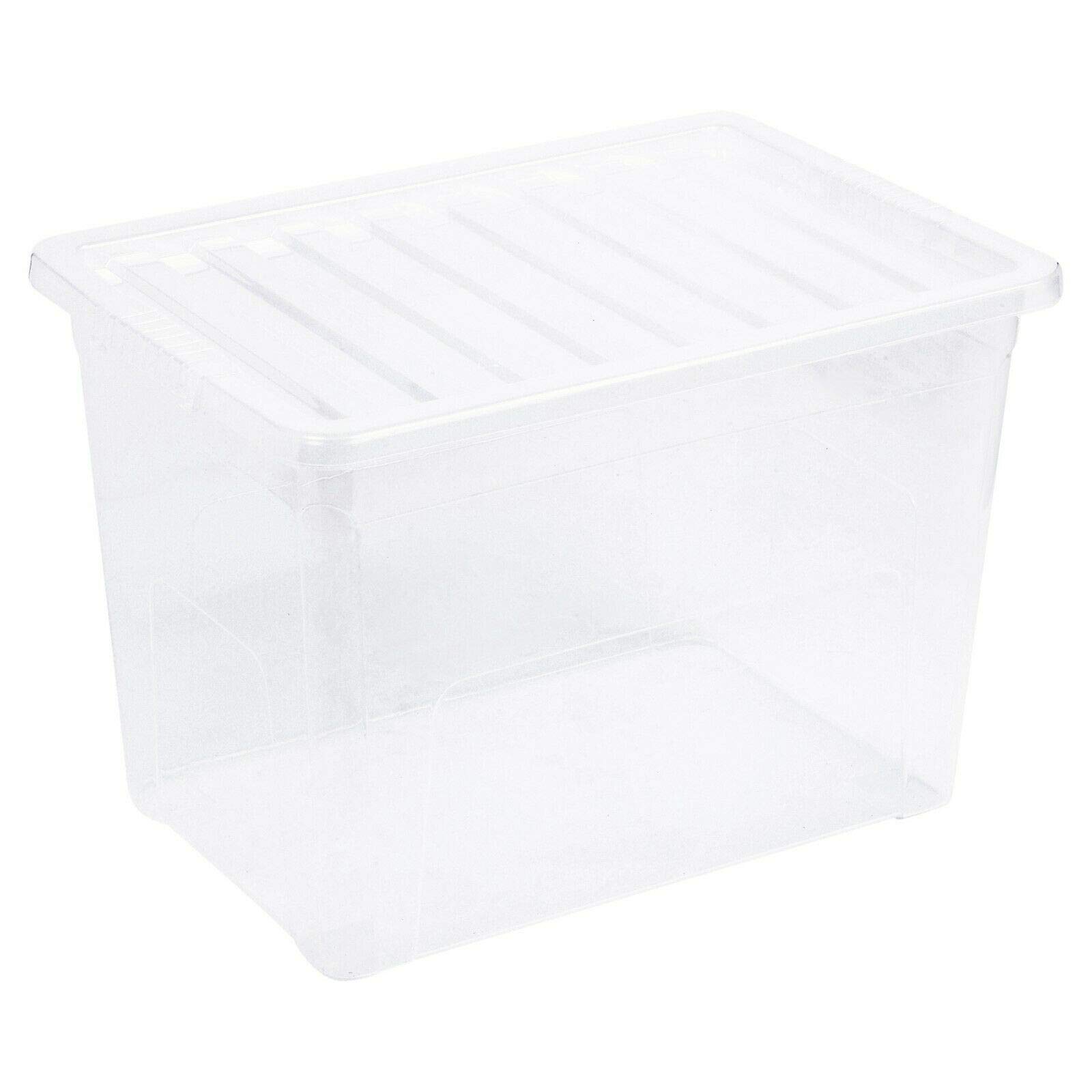 URBNLIVING 75 Liter Storage Box & Lid Clear