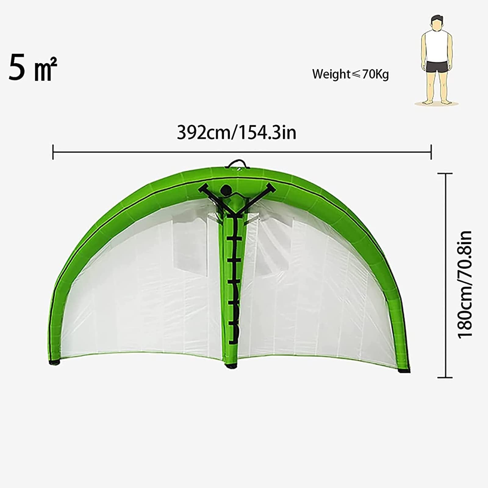 Handheld-Kitesurfen, Kite Wing Foil, Aufblasbarer Windsurf-Kite, Hergestellt aus TPU-Airbag, Für Wasser-Surf-Skateboard-Zubehör