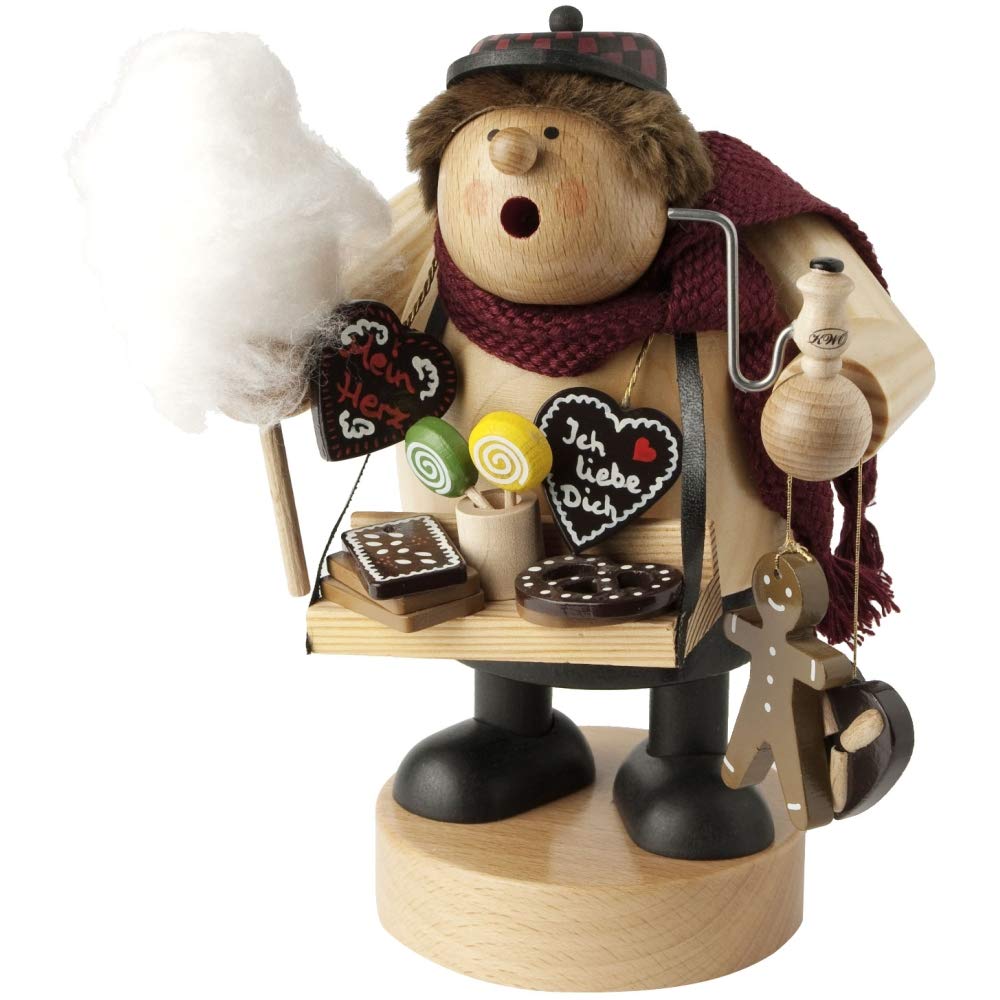 Smoking figure gingerbread salesperson 18 cm smoke figure Räuchermännel smoking man Erzgebirge